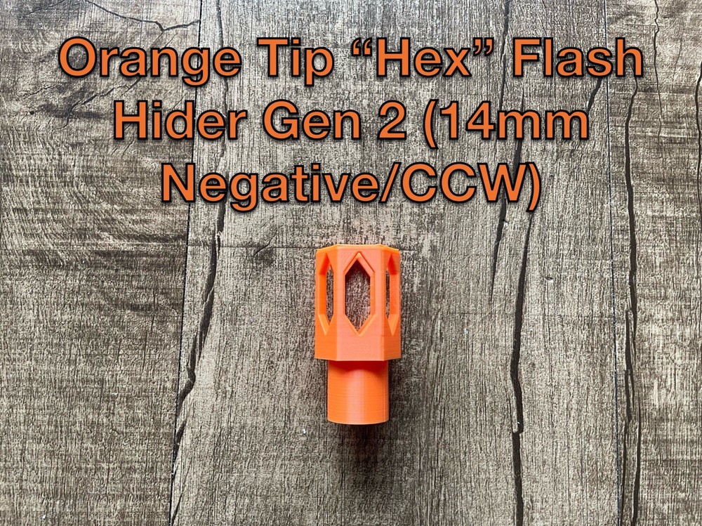 Airsoft "Hex" Orange Tip Gen 2 (14mm Negative/CCW)