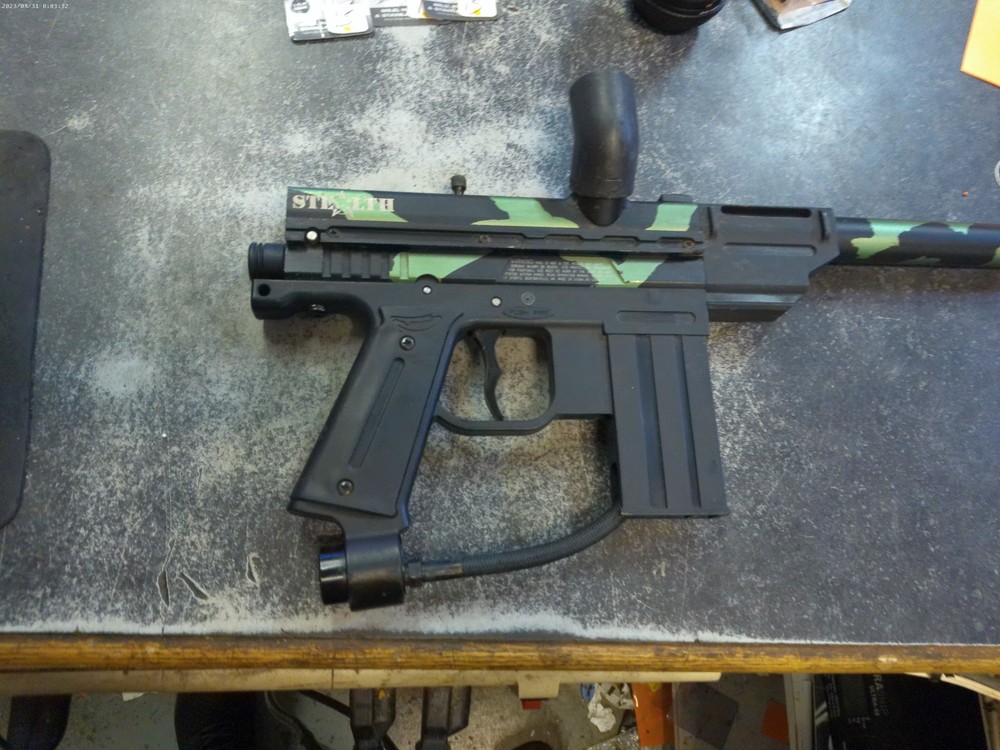 Stealth Camo Paintball Marker Untested, AS IS