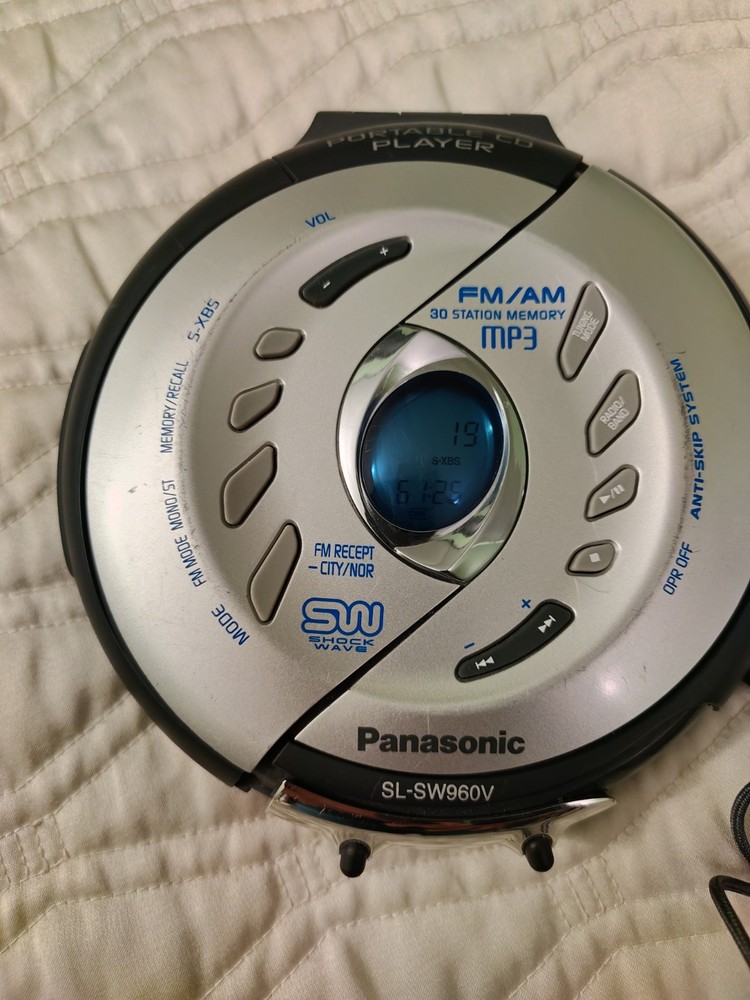 Vintage Panasonic Portable Cd Player Model Sl SW960V Tested