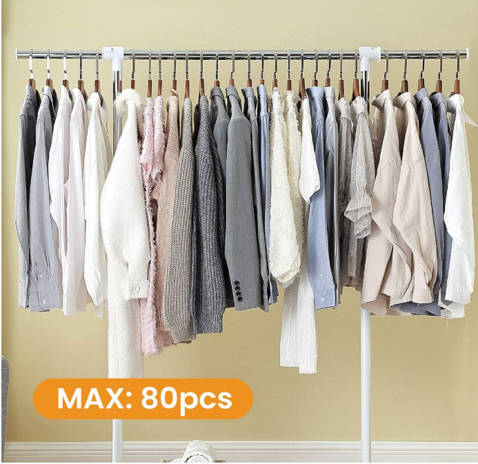 Perchero ajustable para colgar ropa, perchero resistente con ruedas, perchero ro