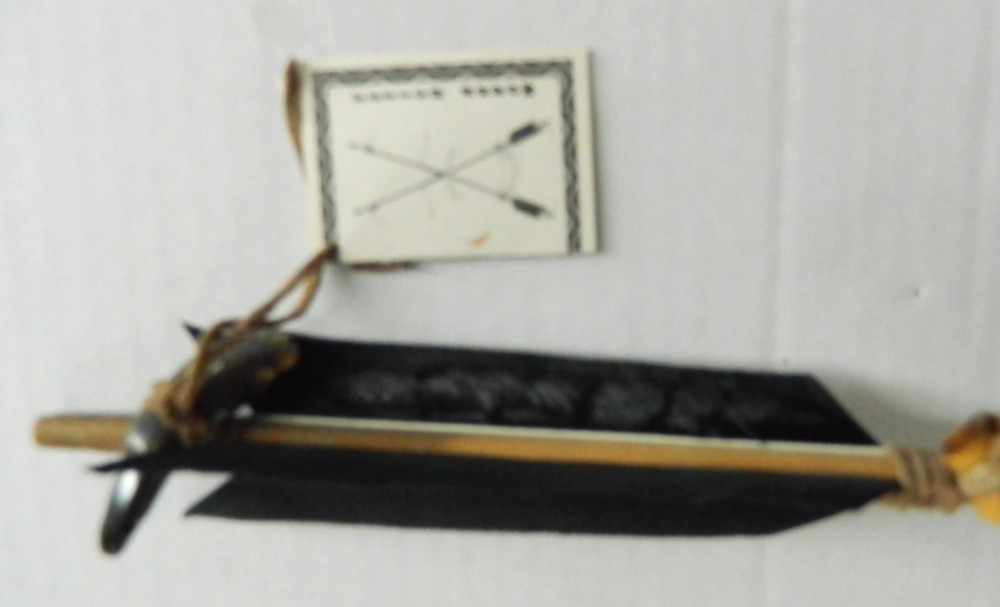 FETISH ARROW NATIVE AMERICAN 33'' LONG WITH TAG