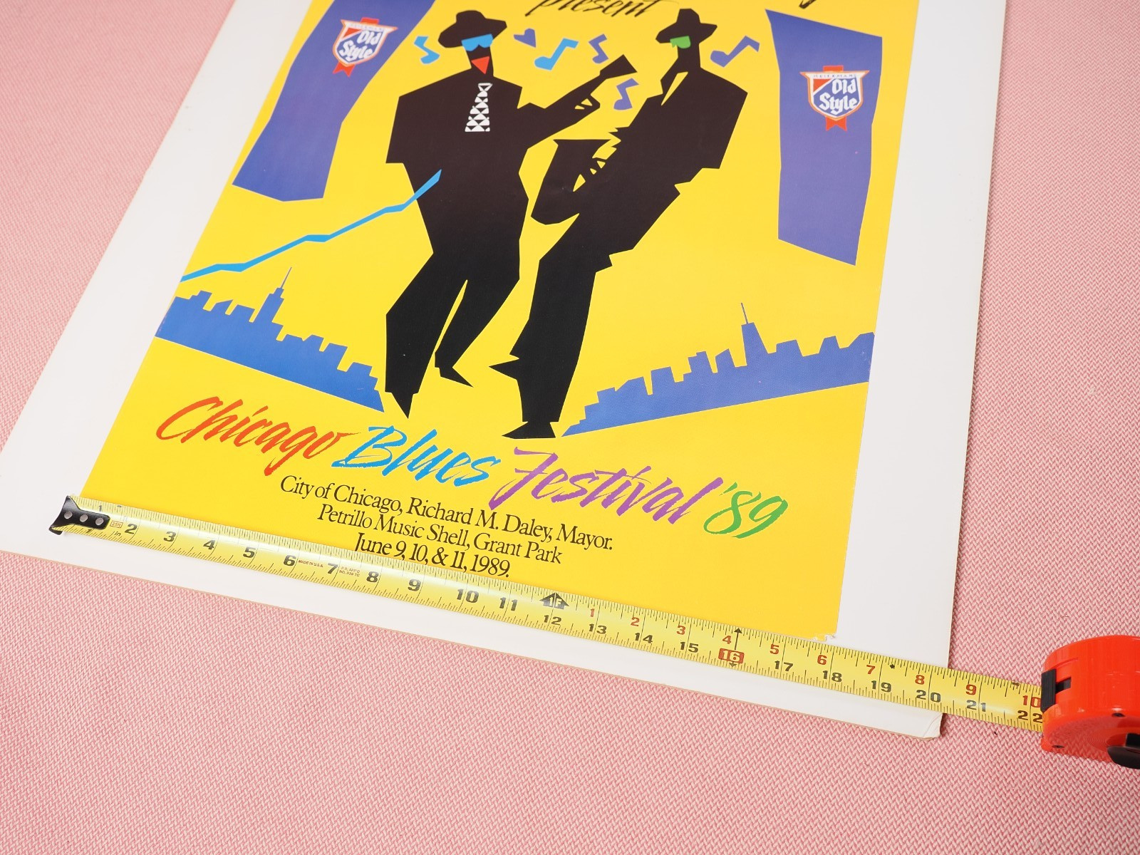 Chicago Blues Festival 1989 Original Poster Old Style Beer 24" x 18"