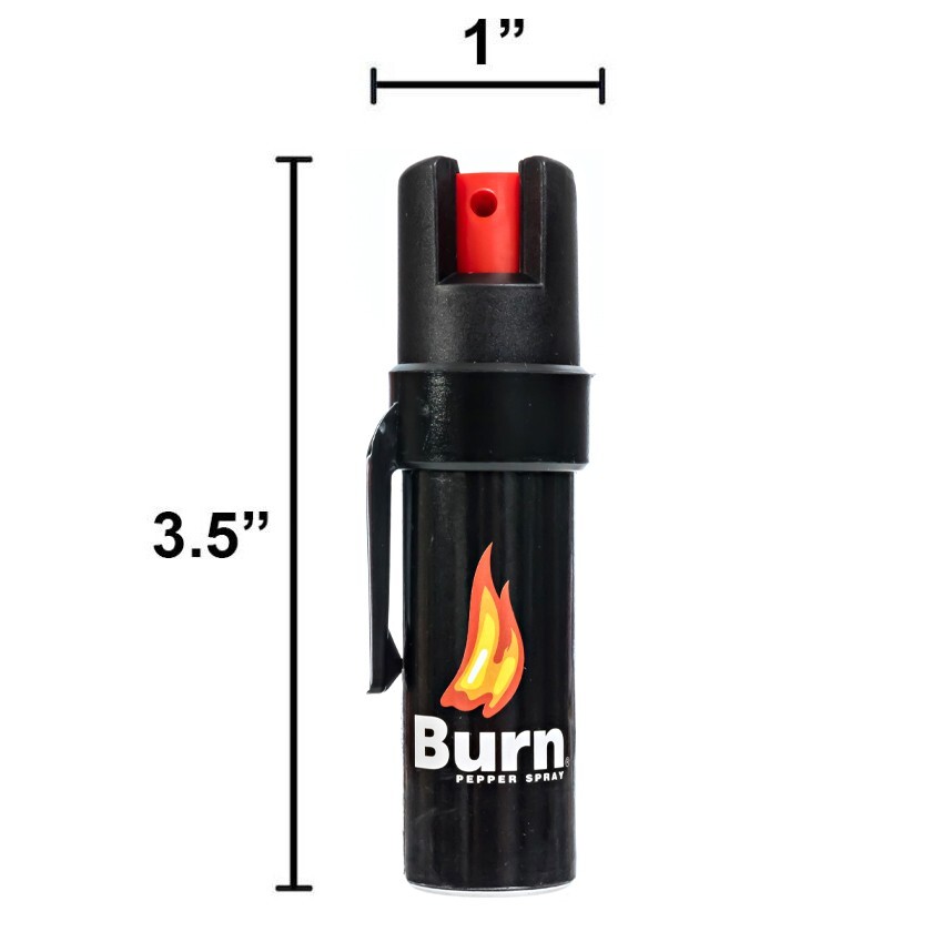 2 Pack Burn Pepper Spray 0.84 fl oz Self Defense Security Belt Clip & Twist Top