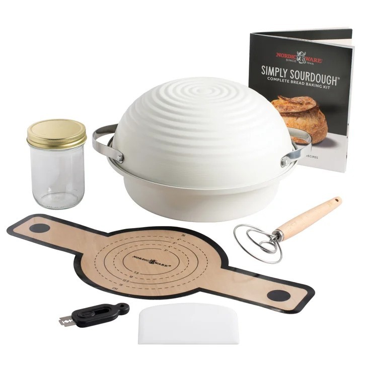 Nordic Ware Simply Sourdough Kit – Bread Baking Pan + Tools & Instruction Book