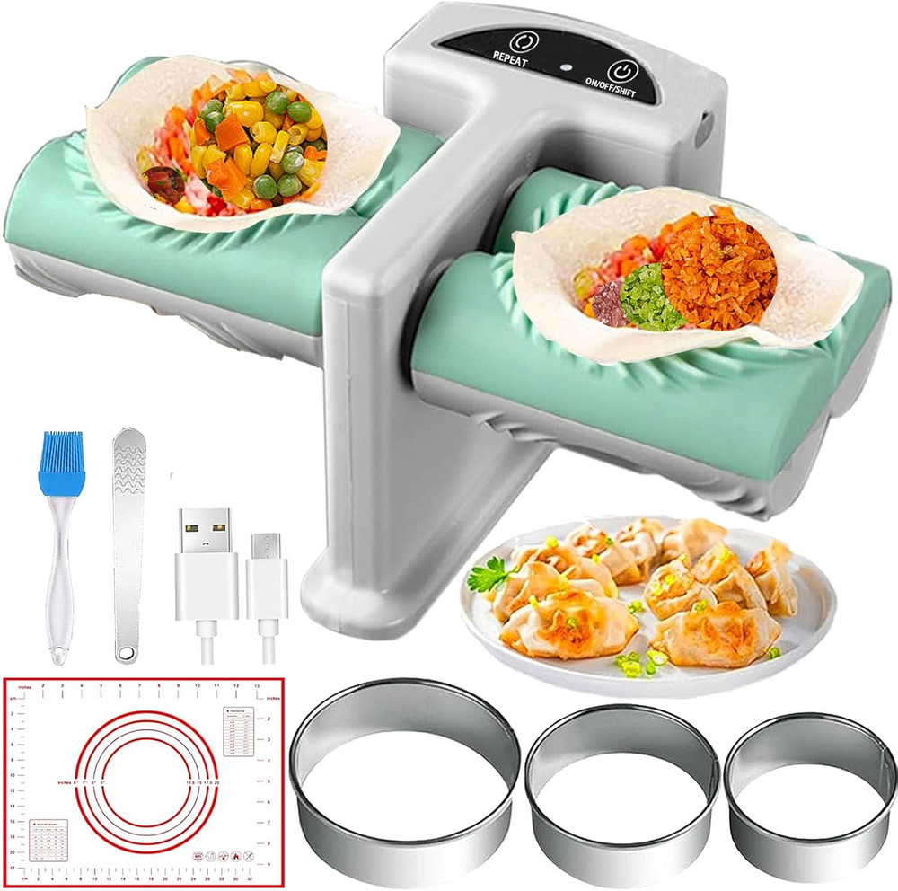 Electric Dumpling Maker Two Sizes Double Head Automatic Electric Dumpling Maker
