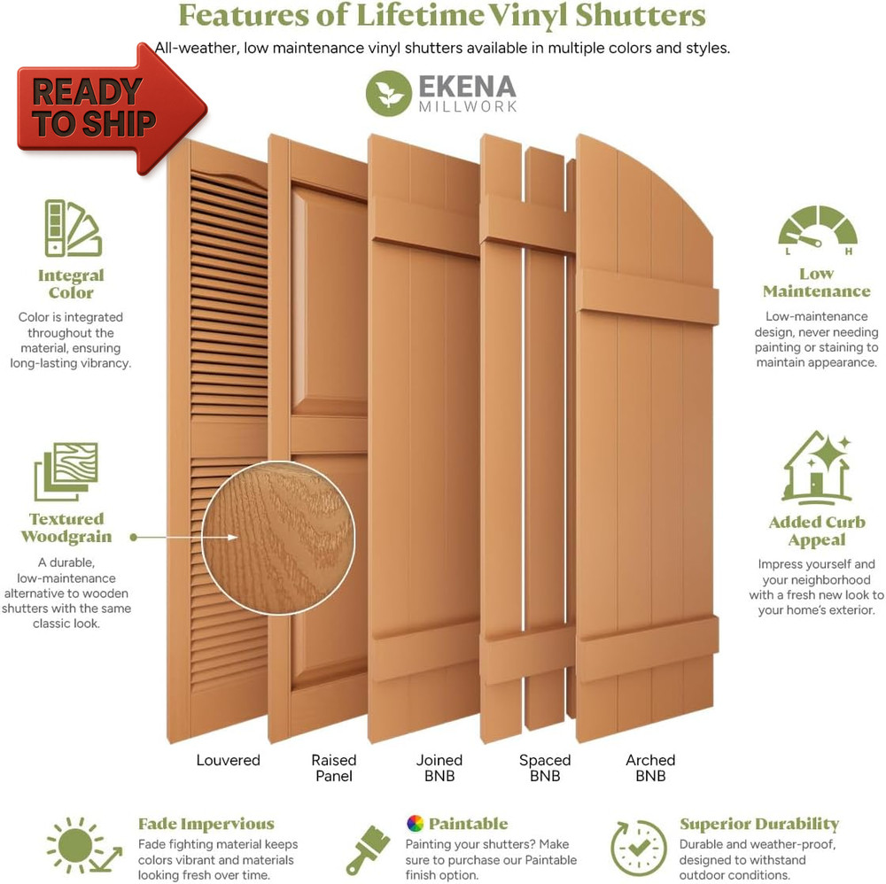 Ekena Millwork LVSAMPLECOLORS Lifetime Vinyl Shutter Sample Colors