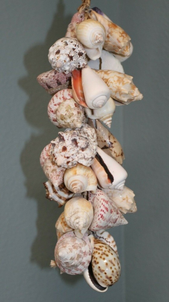 SHELL MOBILE, Beach Home Deck Decor, Hanging Shell Decor, Bath Decor, G-04