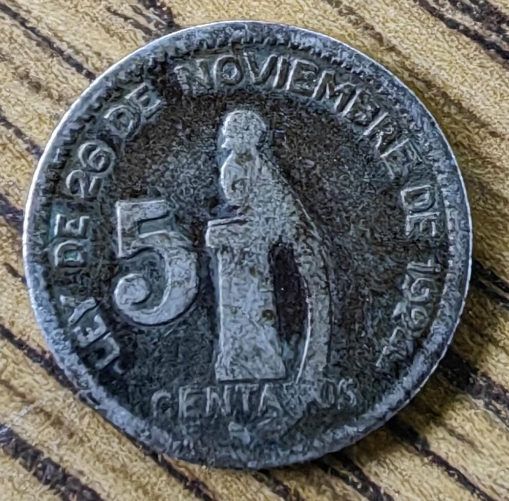 Moneda de plata de Guatemala, 5 centavos 1948