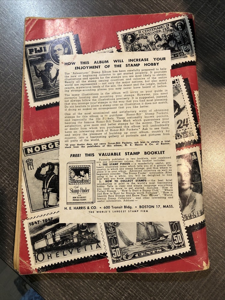 1953 Antique Stamps of the World Booklet Cool Stamps Inside England Germany+more