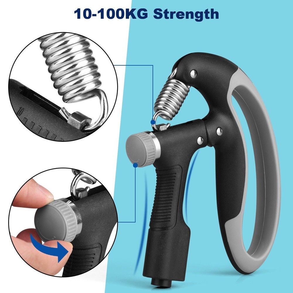 2Pack Hand Grip Strength Power Trainer Gripper Strengthener Adjustable Exerciser