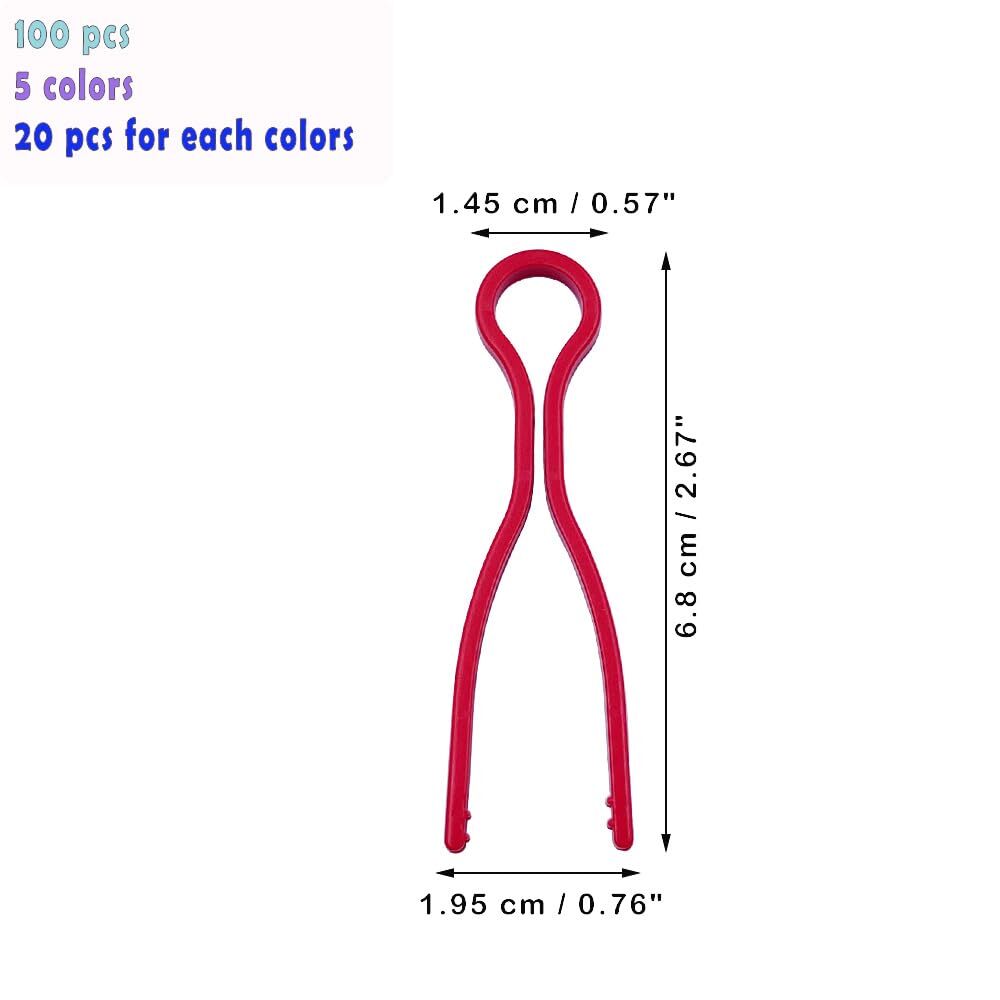 100Pcs Bobbin Thread Holders 5 Colors Bobbin Clips Thread and Bobbin Organize...