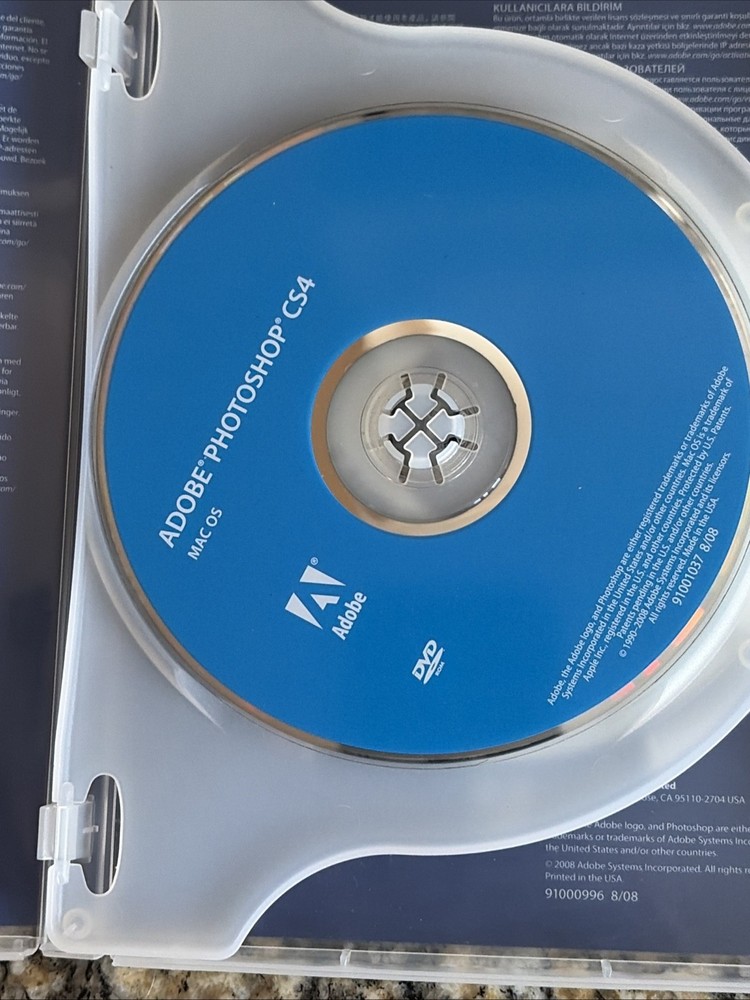 Adobe Photoshop CS4 MAC OS Serial On Case + Learning DVD