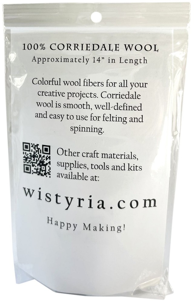 Wool Roving 12" .22oz Yellow