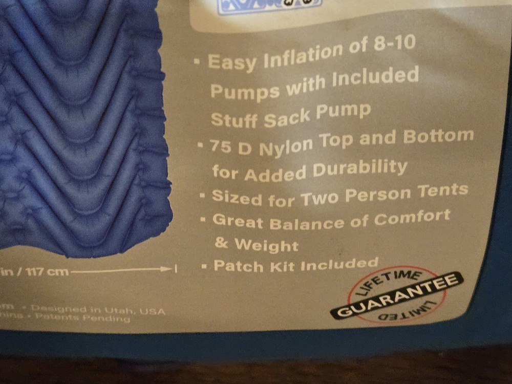 Klymit Static Double V two-person sleeping camping pad