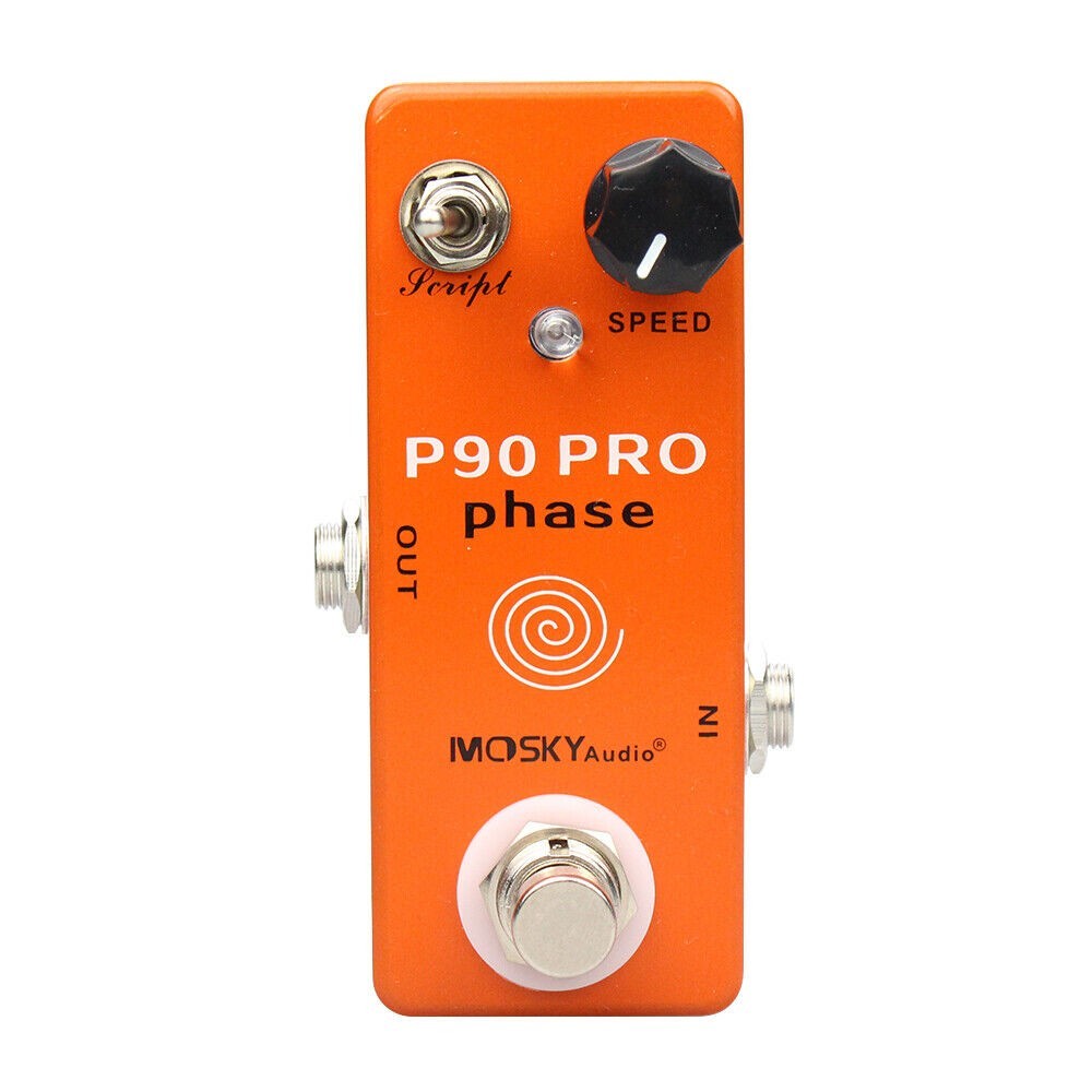 Mosky P90 PRO Phase Guitar Effects Pedal Script Phaser Shifter True Bypass