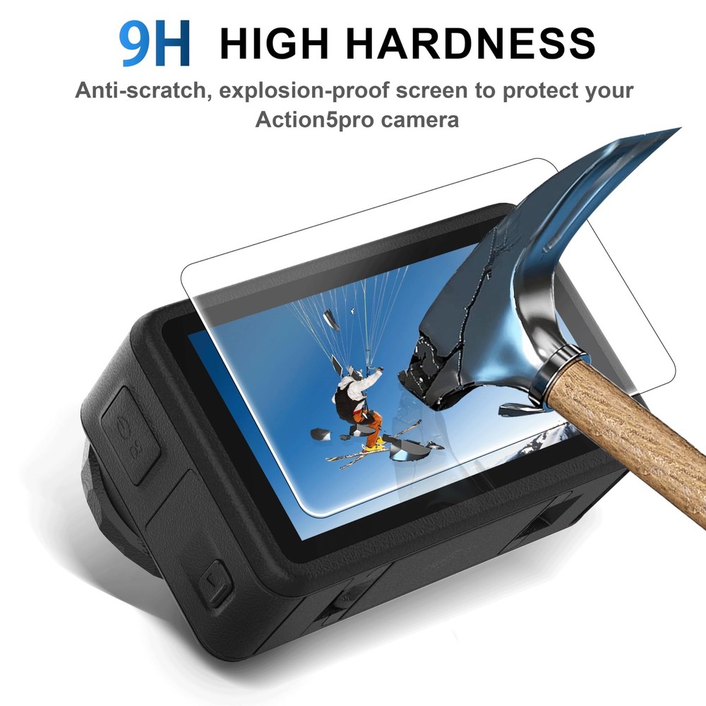 OKFUN 9PCS(3Sets) Screen Protector for DJI Osmo Action 5 Pro,Tempered Glass...