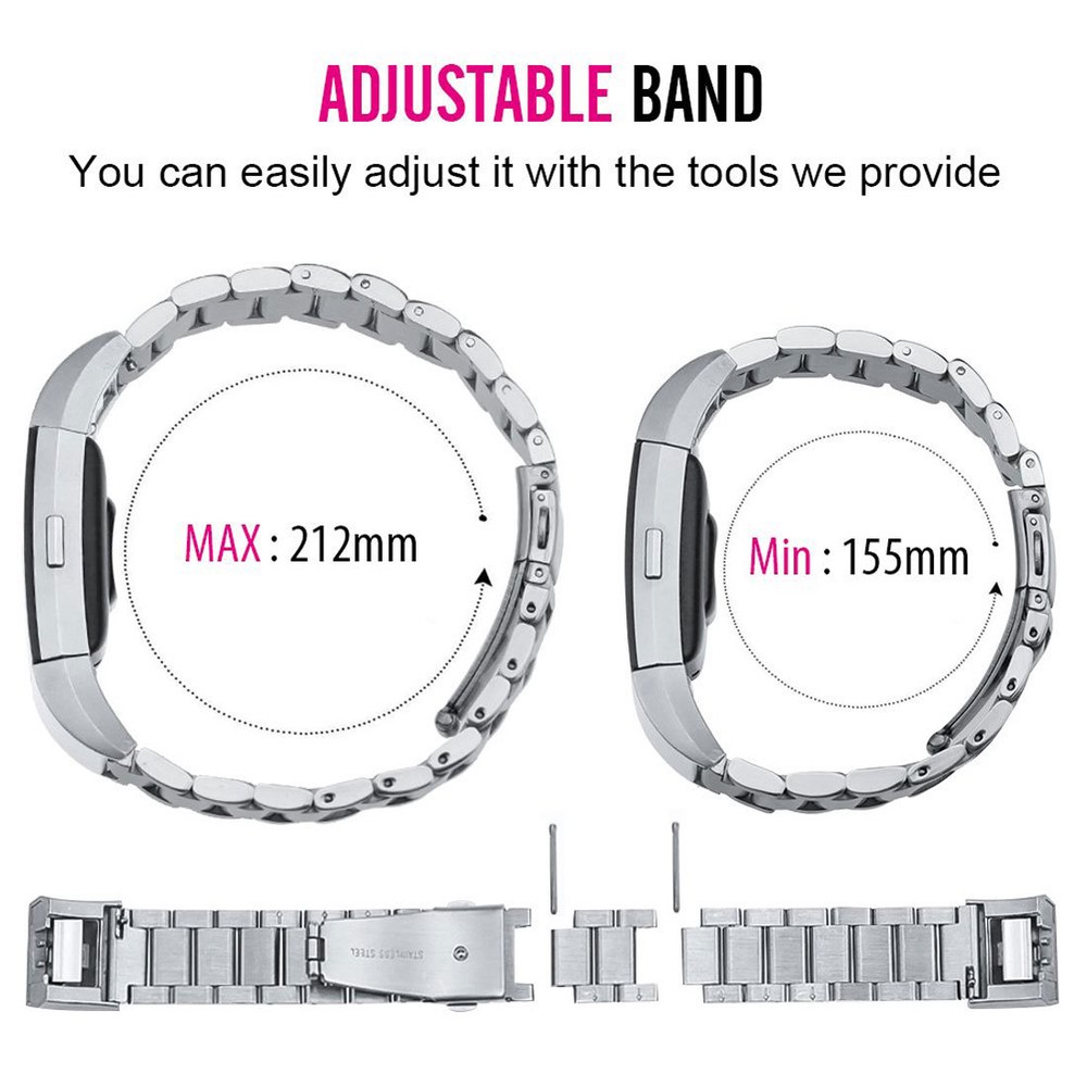 For Fitbit Charge 4 3 2 Ionic Versa Watch Band Replacement Metal Strap Bracelet