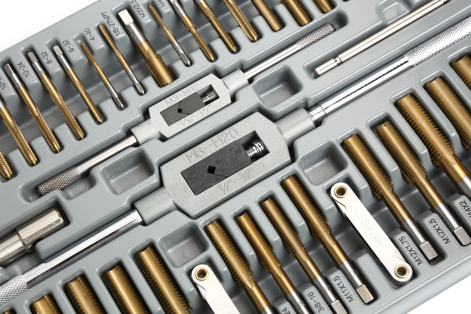 86PC Tap And Die Set SAE METRIC Tools, Metal Case Tapping Thread Cutting Kit Set