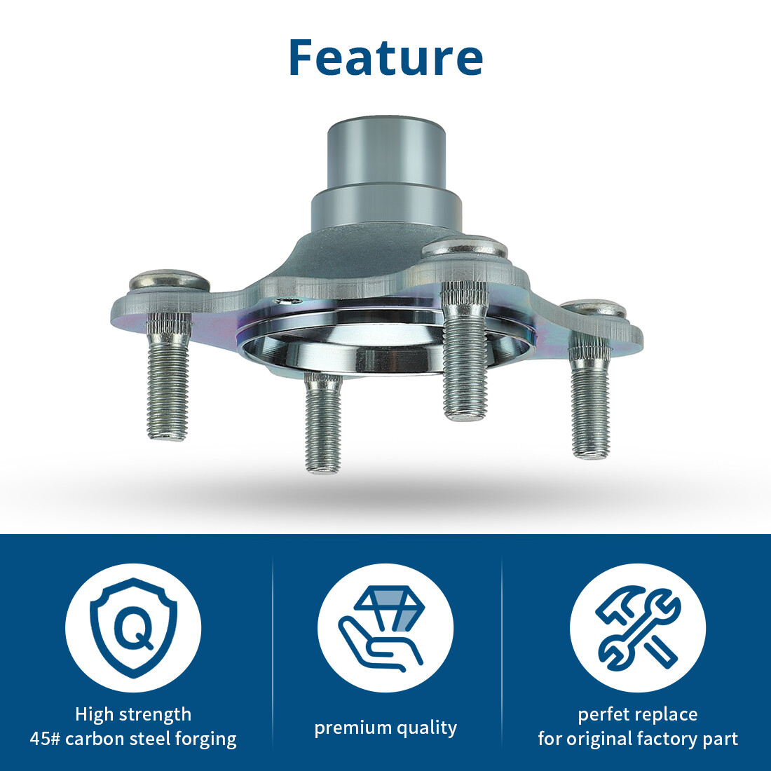 2PCS Front Wheel Hub Kit for Honda TRX350FE TRX350FM 4x4 Rancher 350 2000-2006