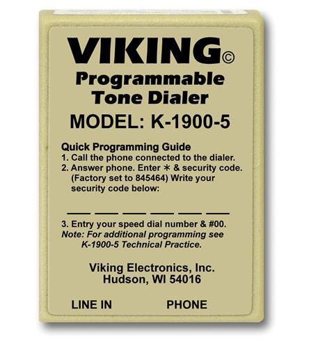Viking electronics K-1900-5 Viking Hot Dialer With Touch Tone