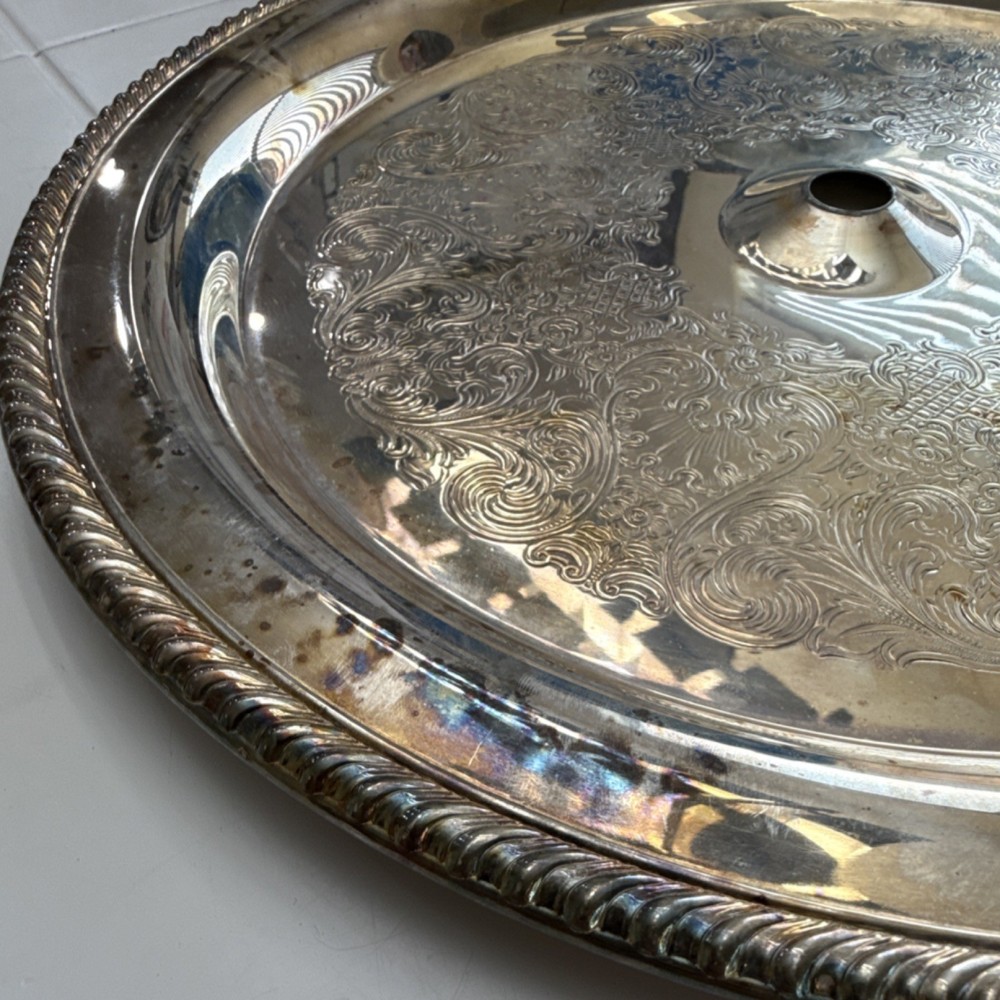 International Silver Silverplate Ornate Pattern Tray Post-1940