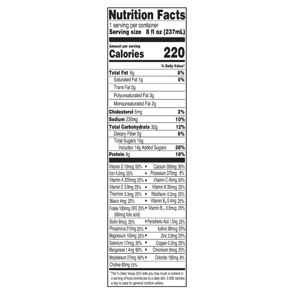 Vanilla Nutritional Shake Drink 8 fl oz Bottles 6 Pack Case