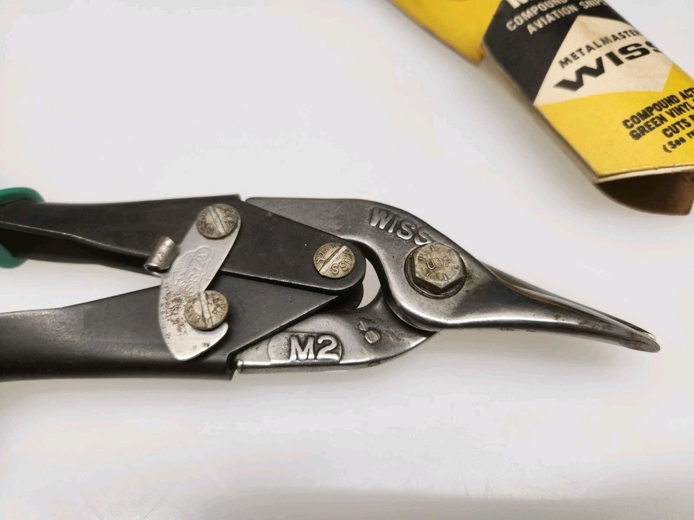 Wiss M2 Compound Action Aviation Snips Cuts Right Original Box & Inner Box