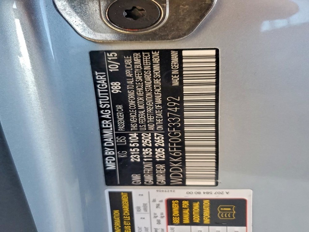 Fuse Box Engine 207 Type Fits 15-17 MERCEDES E-CLASS 4949043
