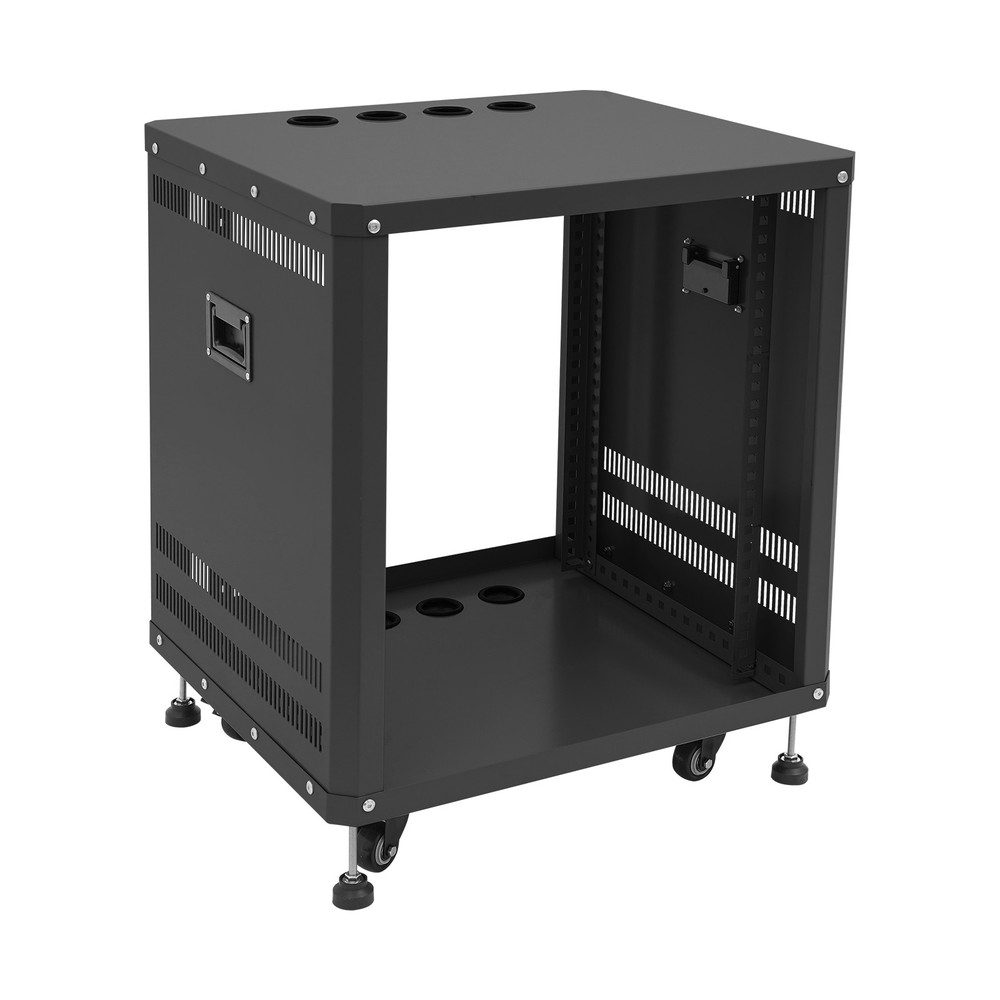 12U Network&Stereo Rack with Caster Wheels, Rolling Server Rack Open Cabinet