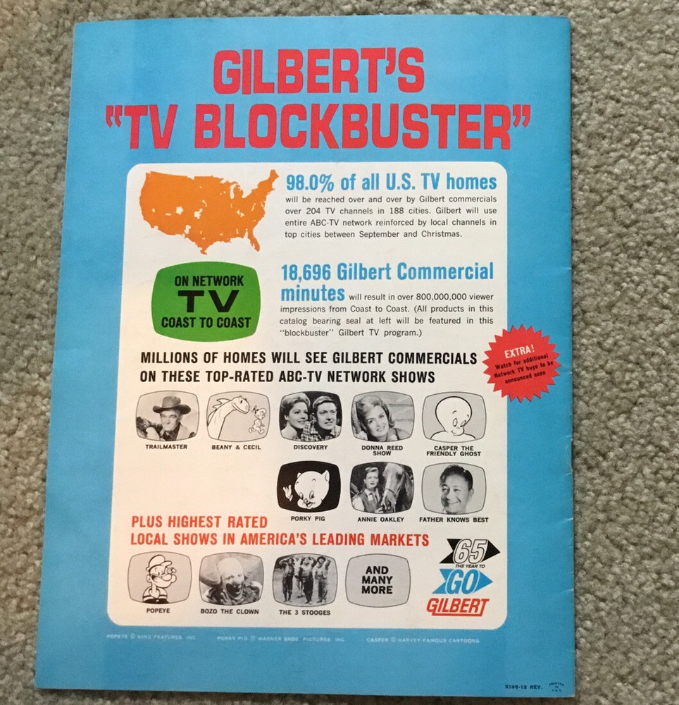 A.C. Gilbert 1965 Toy Catalog