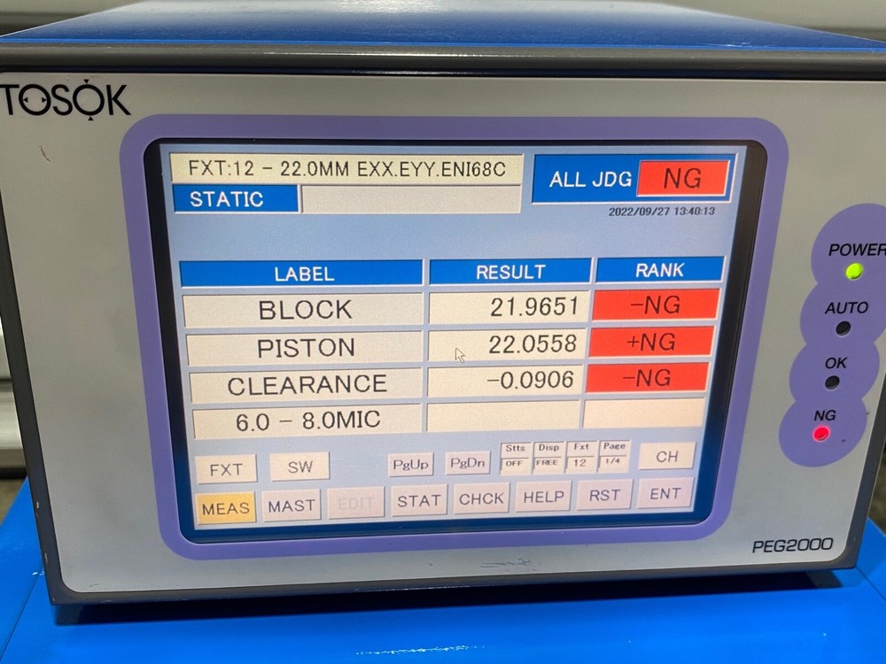 TOSOK PEG2000 Display Unit With 6 AE2100 Electronic Transducer
