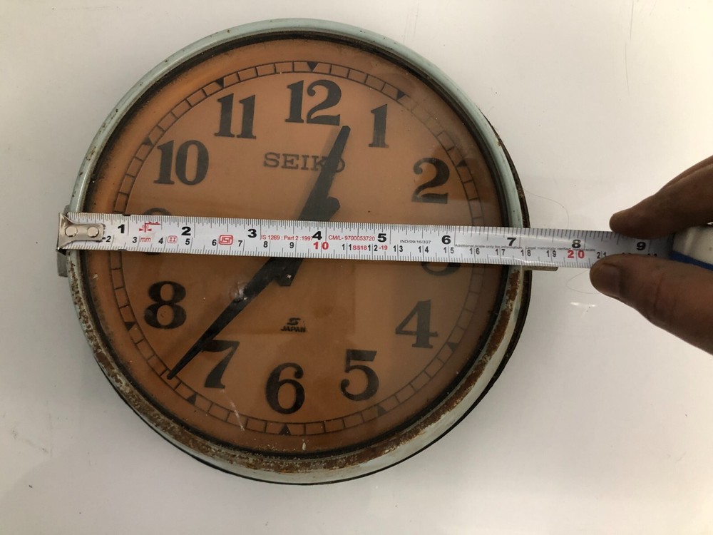 Seiko Marine Quartz Ship Clock | Authentic Antique Wall Timepiece - Red Coating