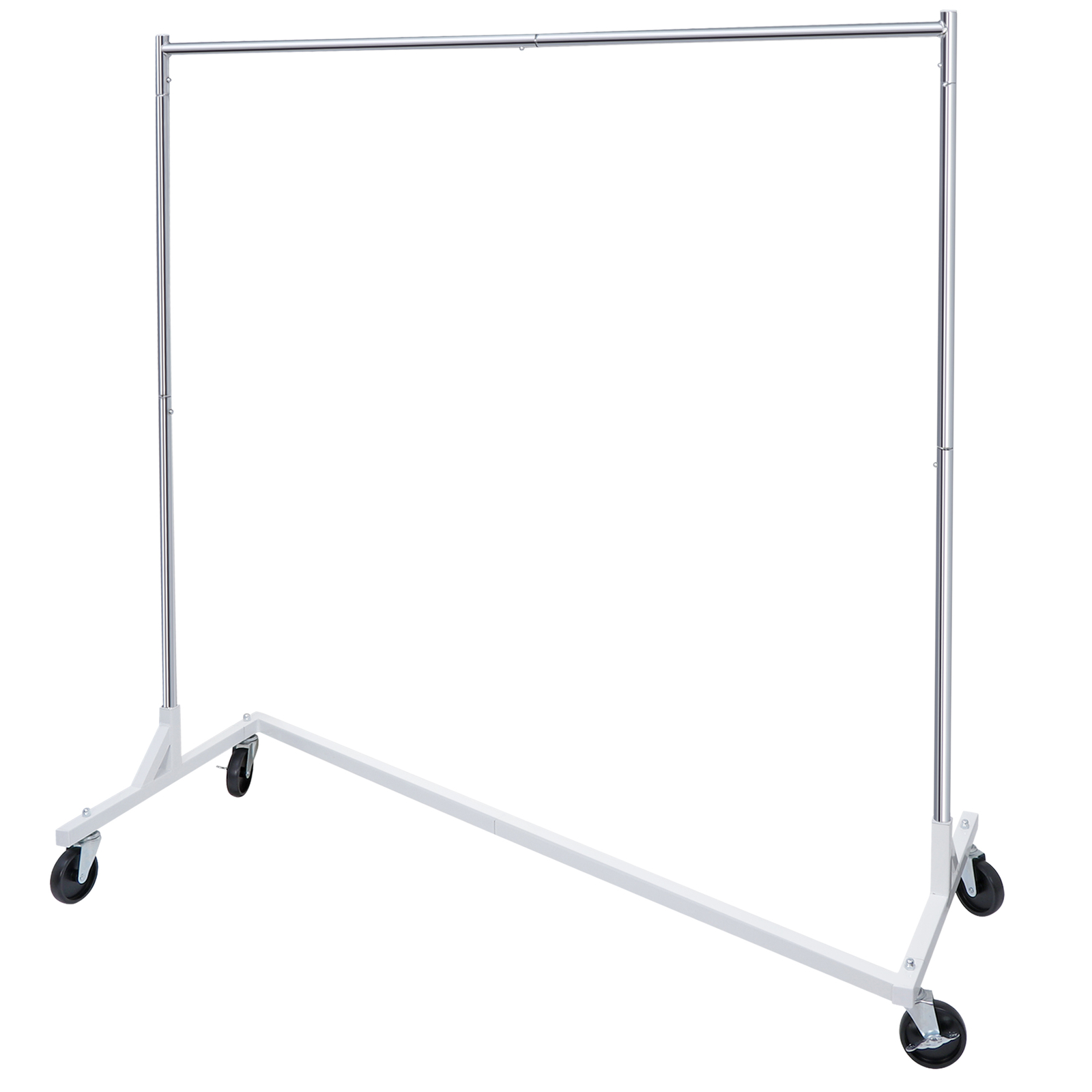 2PCS Commercial Garment Rack Rolling Collapsible Clothing Shelf Z-Base w/ Wheels