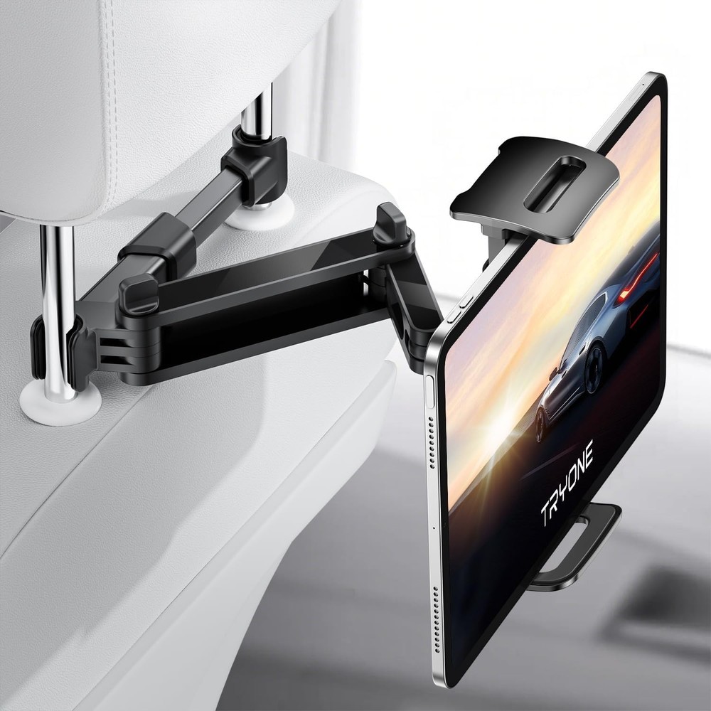 Car Headrest Tablet Holder Mount Stretchable Baseat Tablets Stand