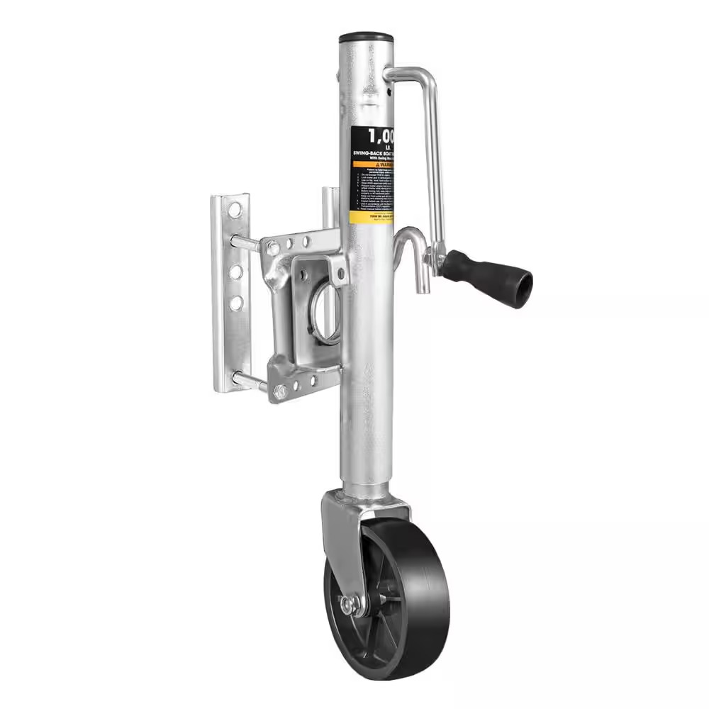 1,000 Lbs. Side-Wind Bolt-On Trailer Jack with Wheel