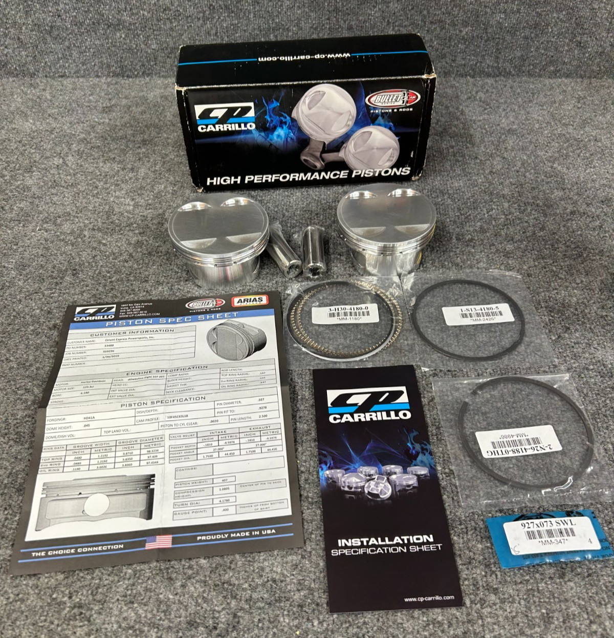 HARLEY-DAVIDSON M8 10.8:1 CARRILLO HIGH PERFORMANCE PISTONS