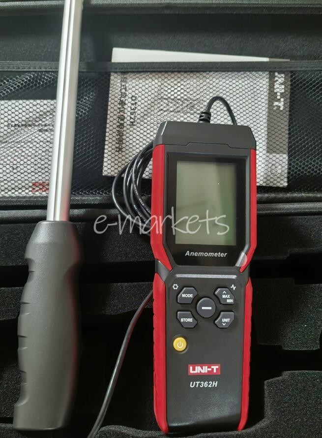 UNI-T UT362H Hot Wire Anemometer Sensor Wind Velocity/Volume/Temperature Tester