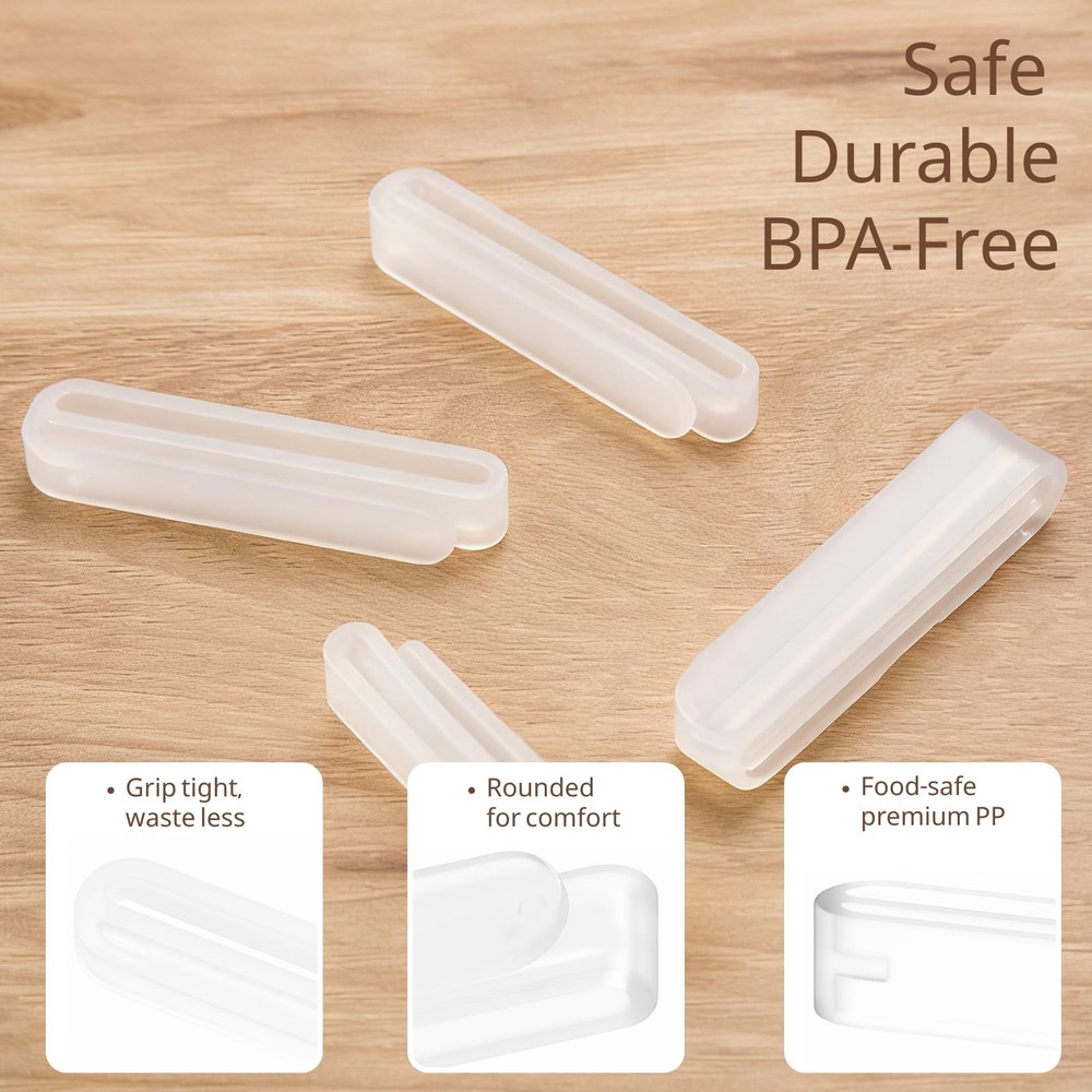 JM.JEEMI 4-Pack Toothpaste Squeezer – PP Tube Squeezers, Clear