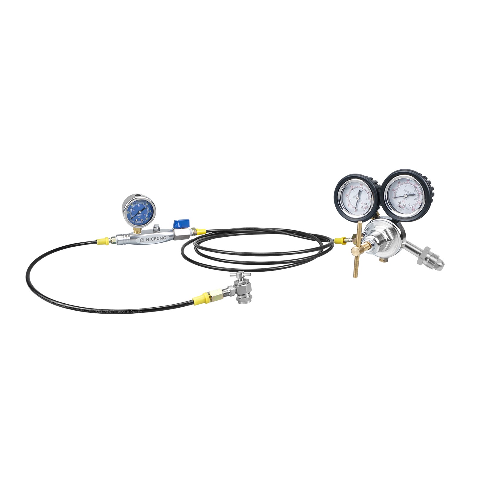 Nitrogen Shock Regulator Fill Tool w/2"Gauge Schrader Valve for RAPTOR 700