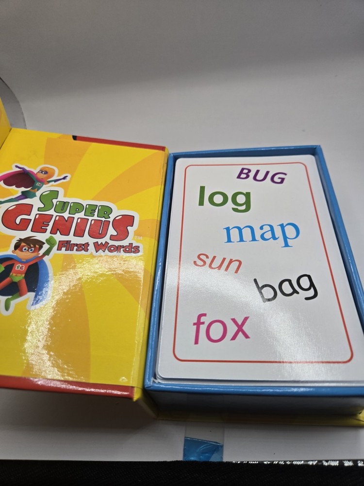 Super Genius First Words Card Game, Speech, Language, Never Used PHONICS