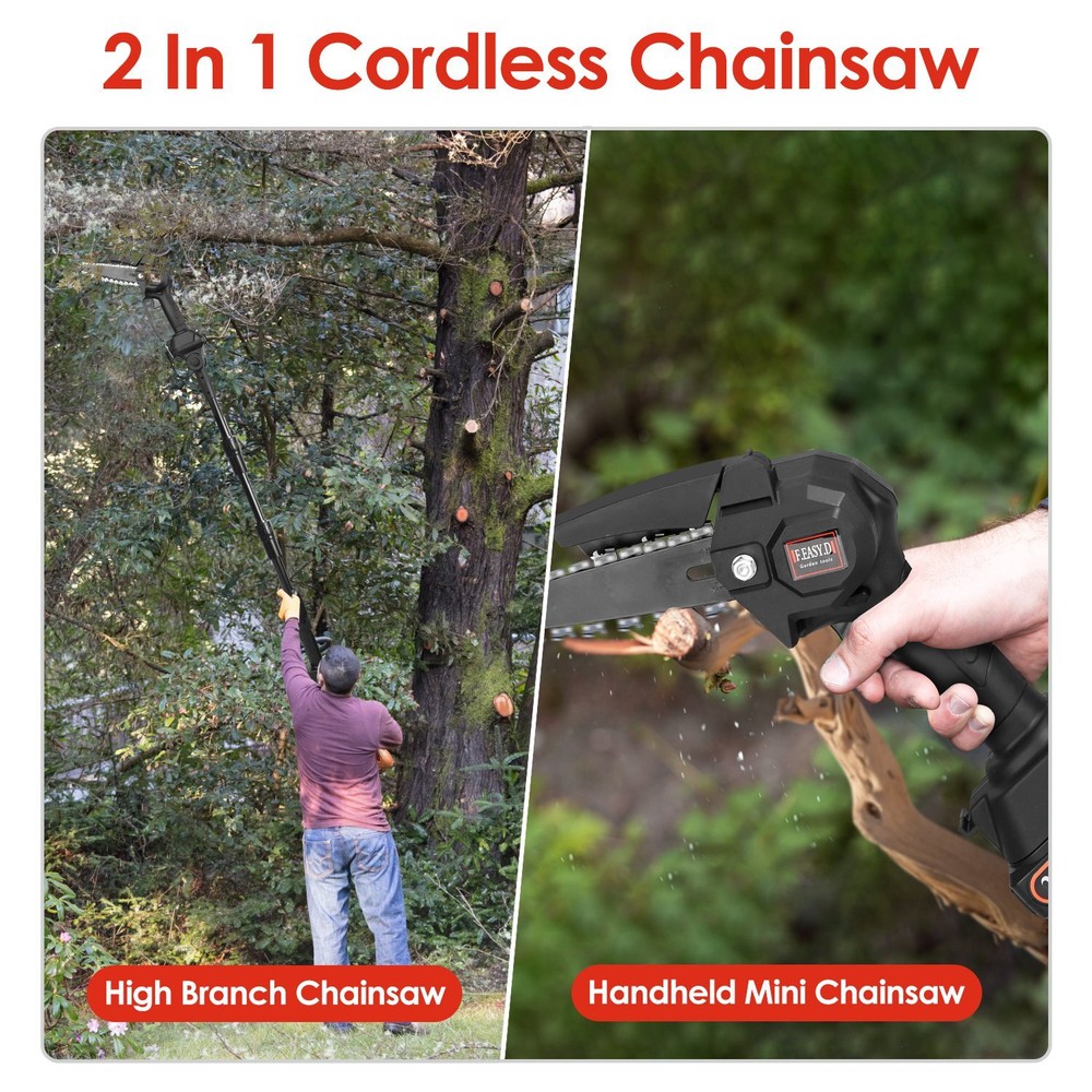 Electric Pole Saw & Mini Chainsaw Adjustable Chainsaw Length Chain Saw Portable