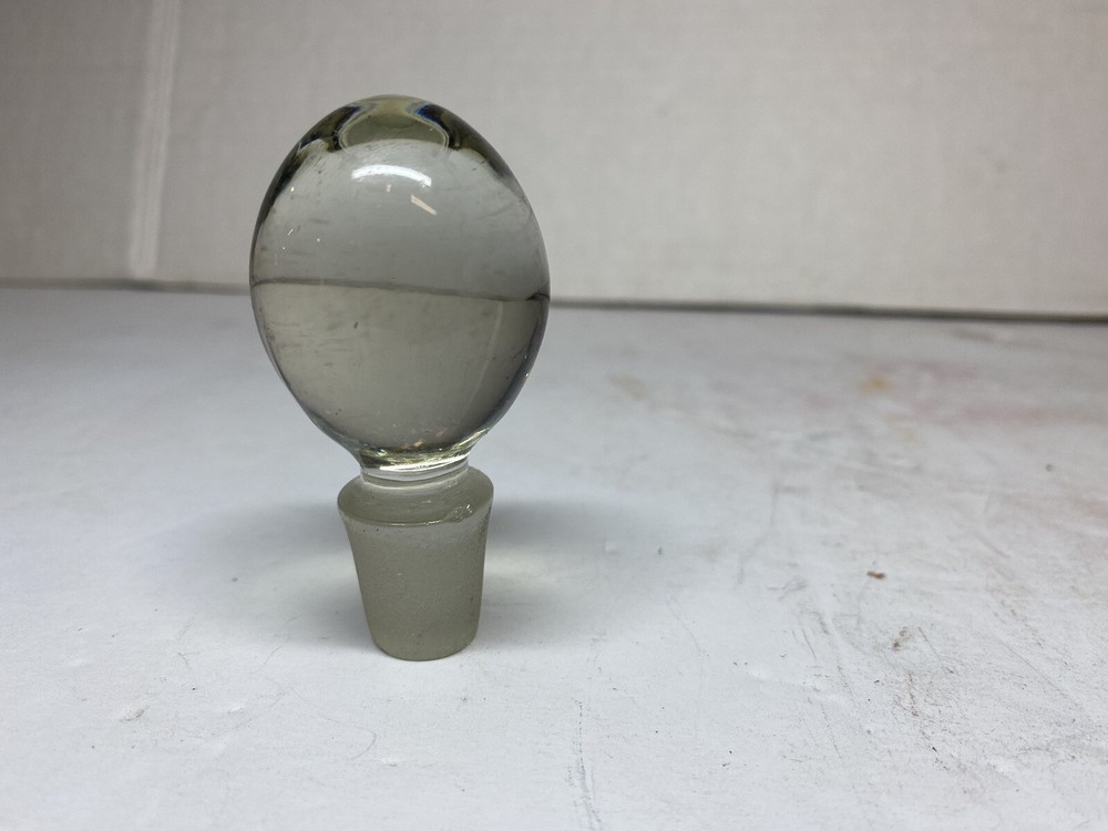 Vintage Clear Glass Bottle Stopper