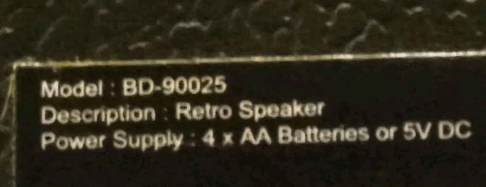 Grandstar BD-90025 Retro Mini-Speaker