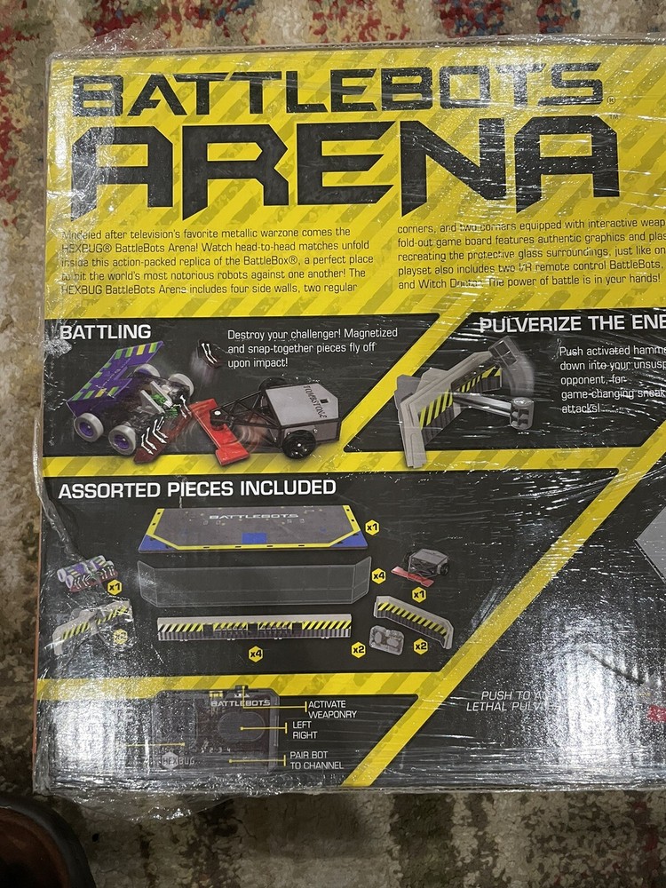 New HEXBUG Battlebots Arena (IR) Playset Head To Head Remote Control Combat