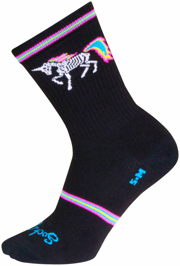 SockGuy Dark Magic Crew Socks | 6 inch | Black/Multi | L/XL