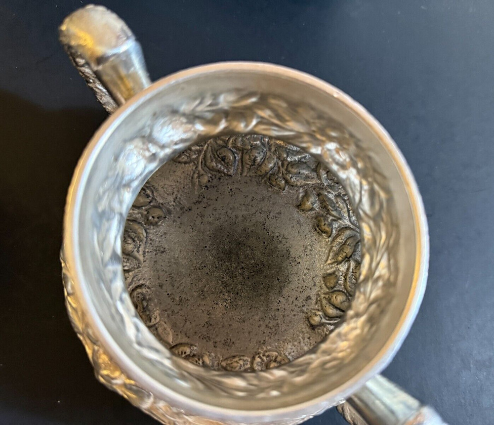 Rare American Quadruple Plate Repousse Five Piece Tea Set