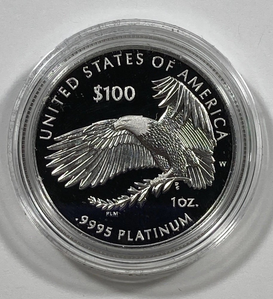 2024 USA $100 Platinum Eagle. 1st Amendment, Proof 1 oz APTW.
