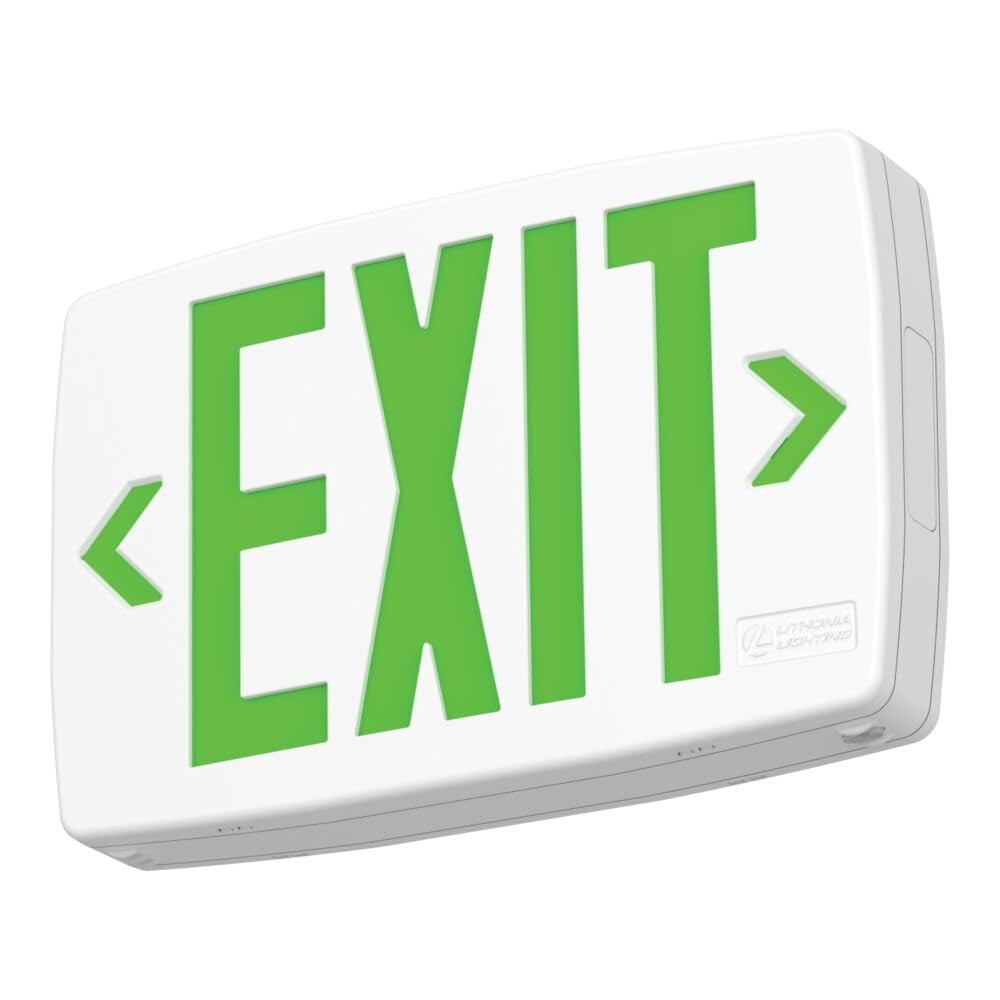 Lithonia Lighting Quantum LED Exit Sign, Dual Sided Emergency Exit Sign, Sele...