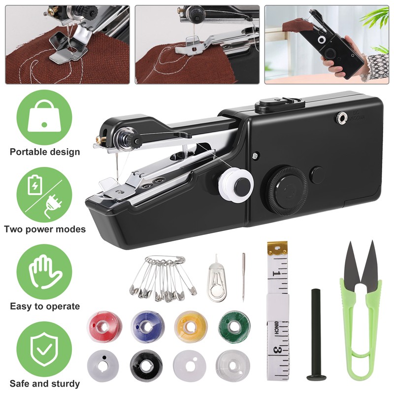 1Set New Cordless Handheld Mini Sewing Machine Portable Fast Simple Operation