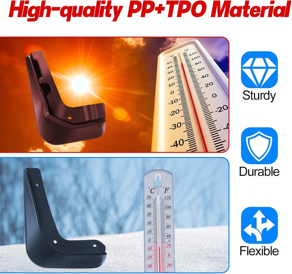 BDFHYK Mud Flaps Splash Guards 4PCS Front & Rear Side Mud Guards Compatible with